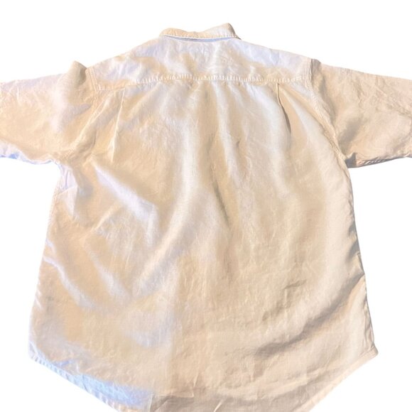 vintage Tommy Bahama Indigo Palms Mens White Short-Sleeve Button-Down Shirt M‎ - Picture 5 of 5